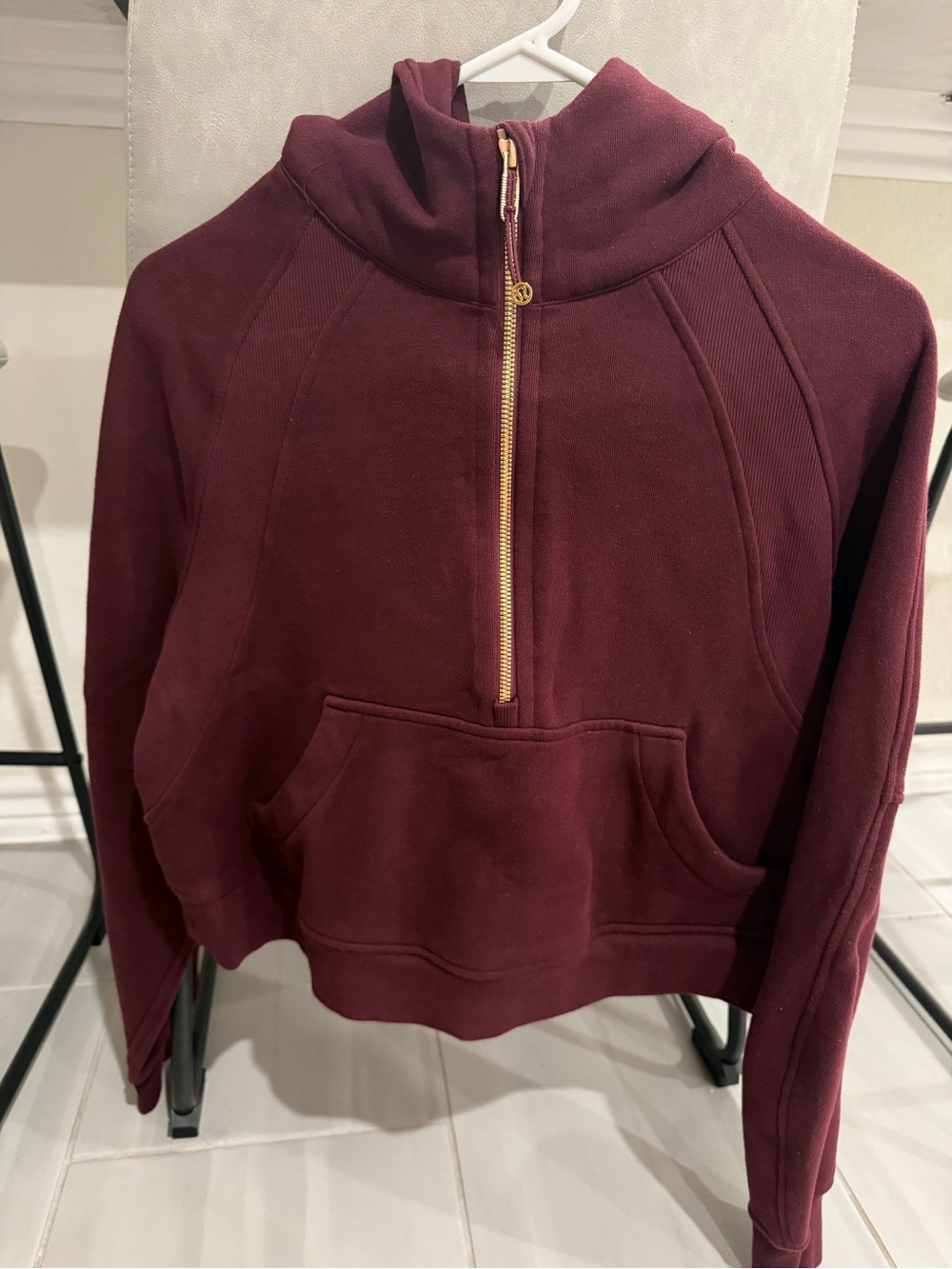 Lululemon Half-Zip Scuba Garnet/Maroon Hoodie XS/S